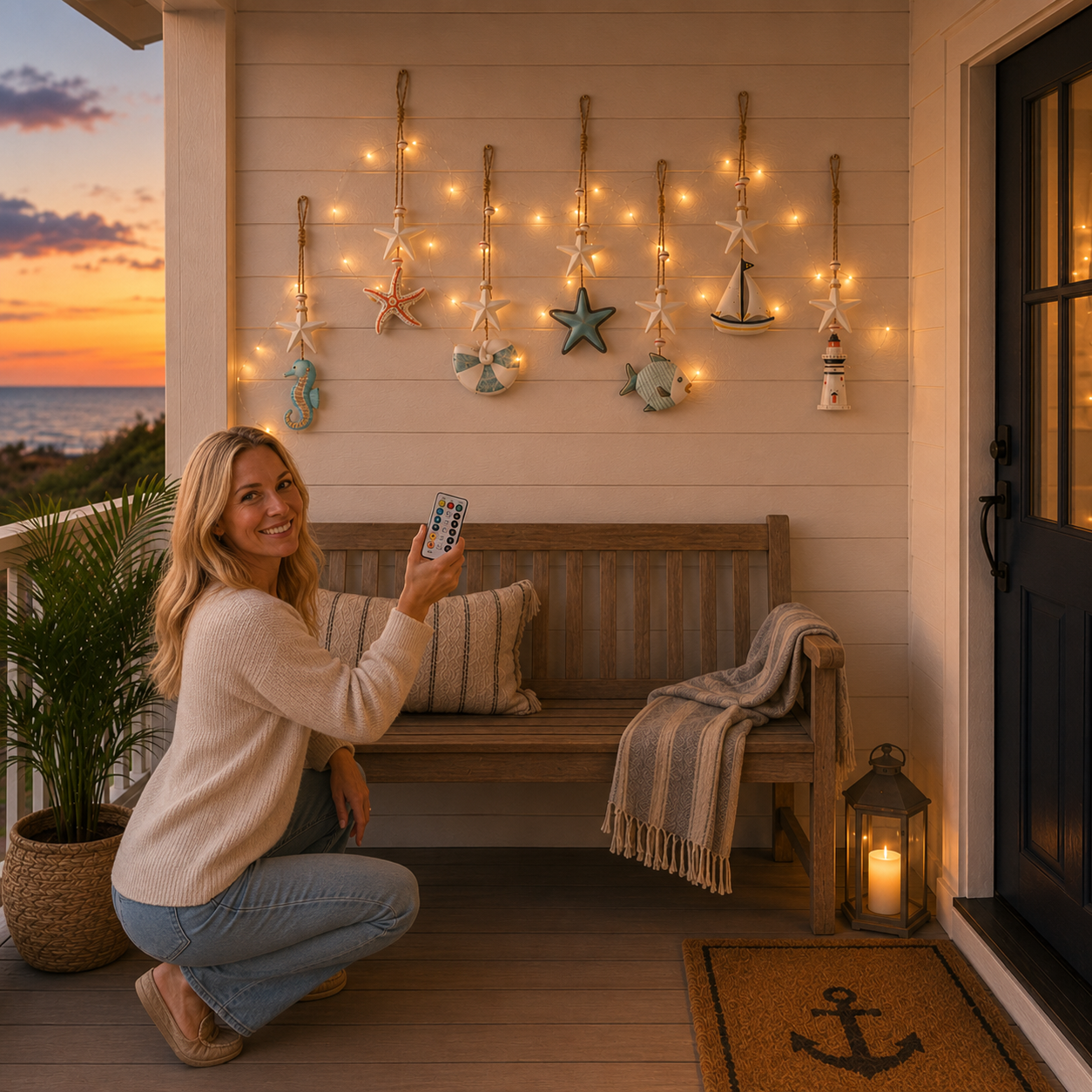 Seaside Glow Wall Hanging Set — Set of 7