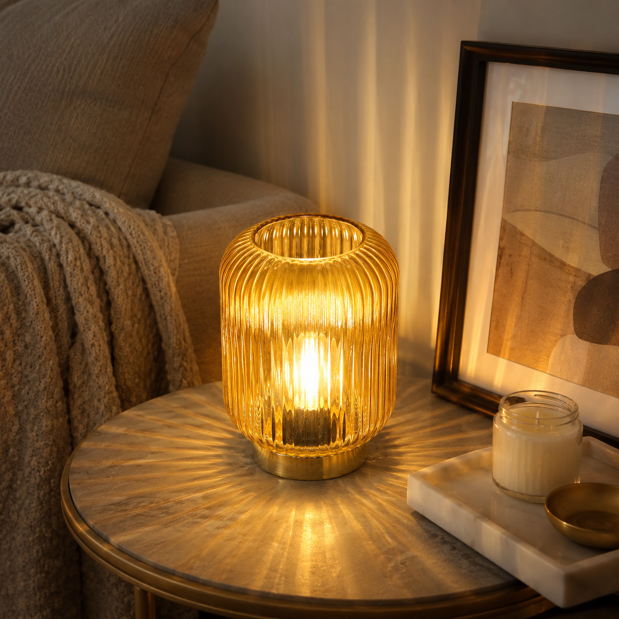 Amber Haven Glow Lamp