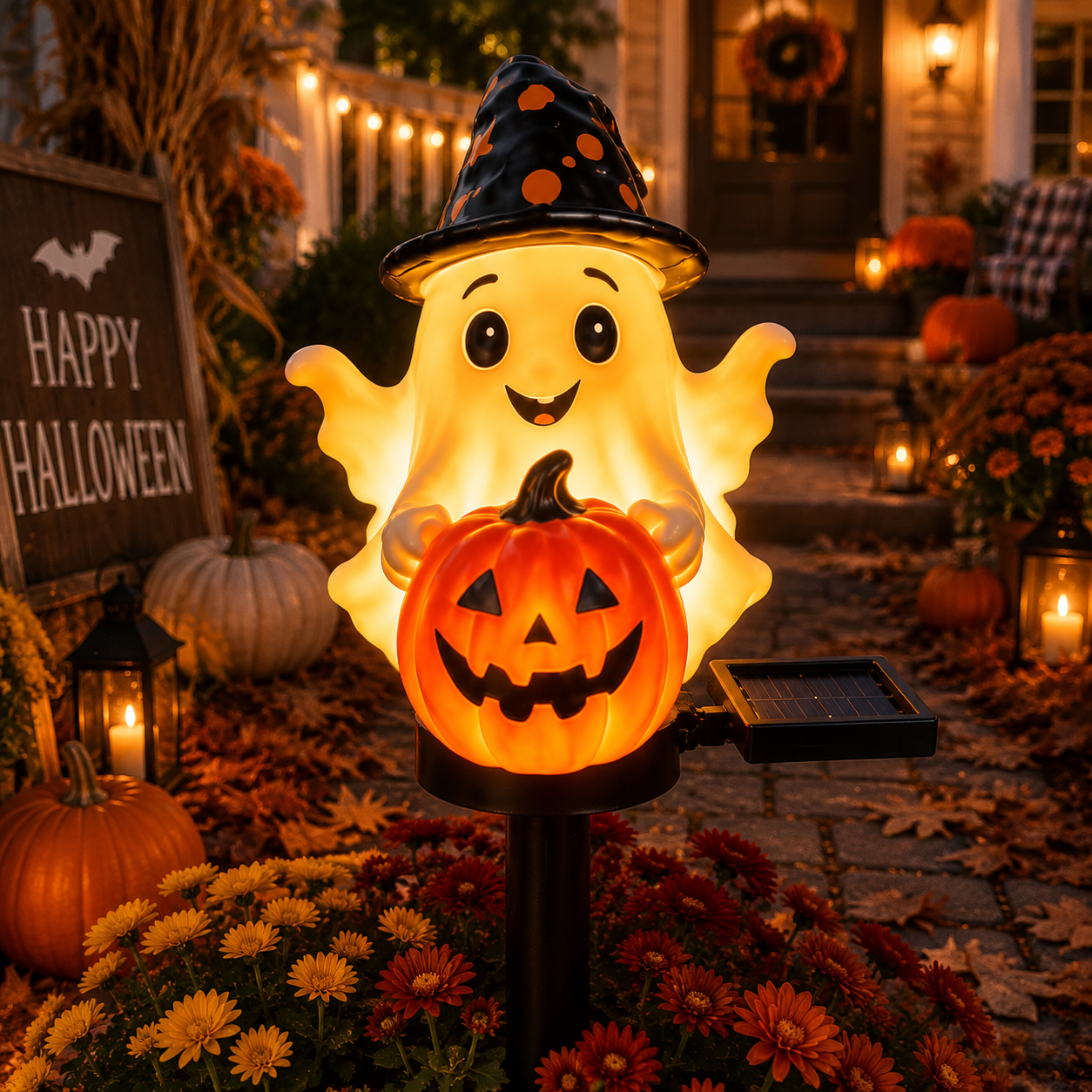 October Hollow Solar Ghost Garden Lights