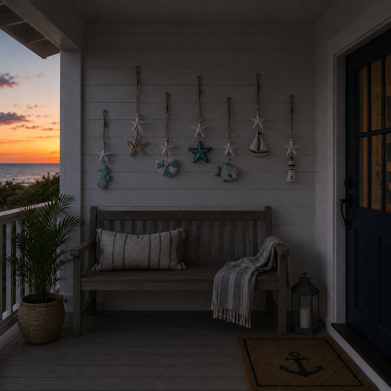 Seaside Glow Wall Hanging Set — Set of 7