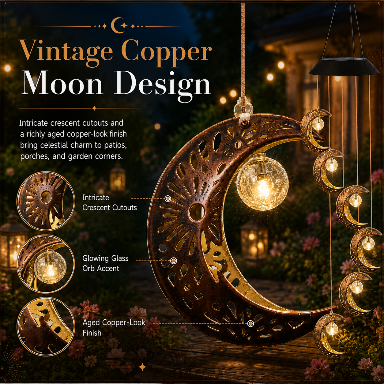 Moonlit Reverie Solar Wind Chime