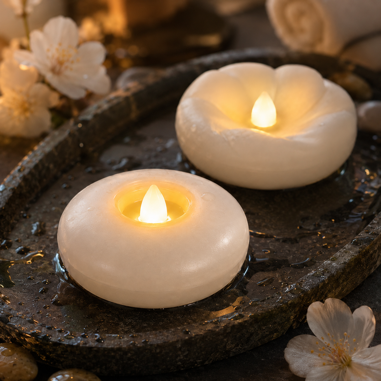 AquaGlow Floating Candle Set