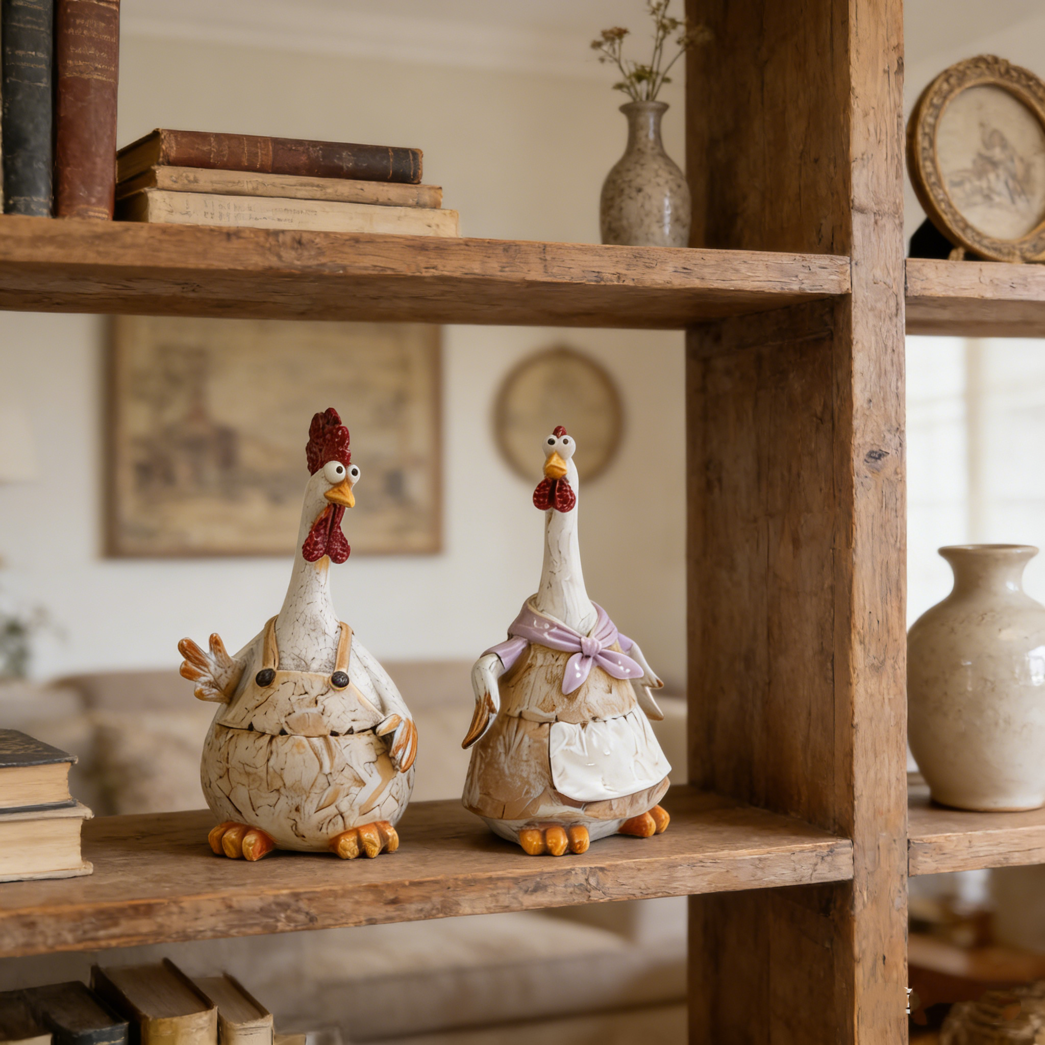 Charming Resin Chicken Figurines