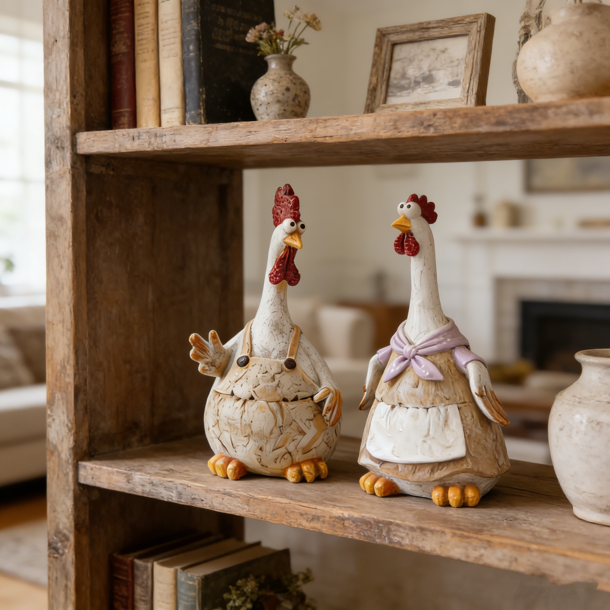 Charming Resin Chicken Figurines