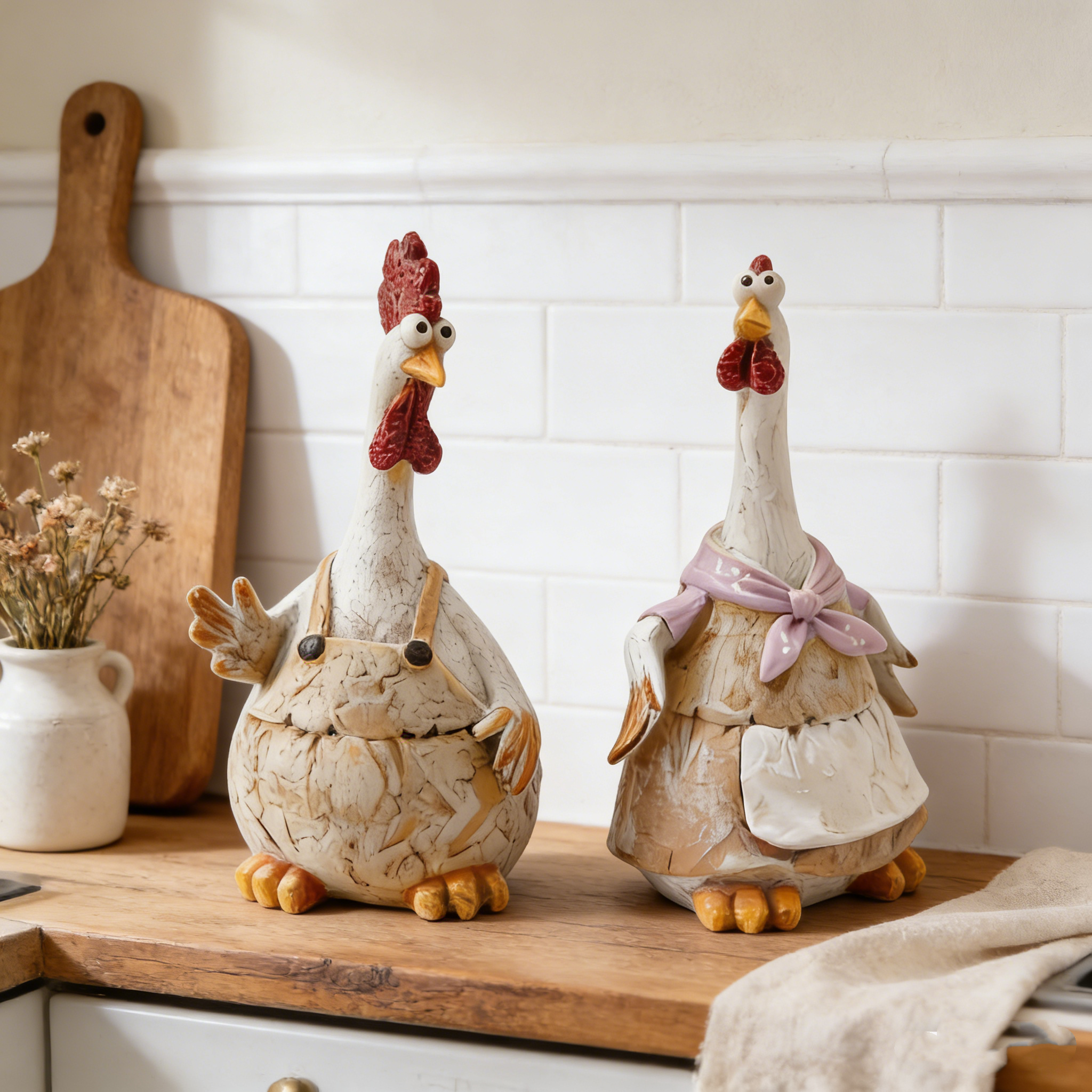 Charming Resin Chicken Figurines