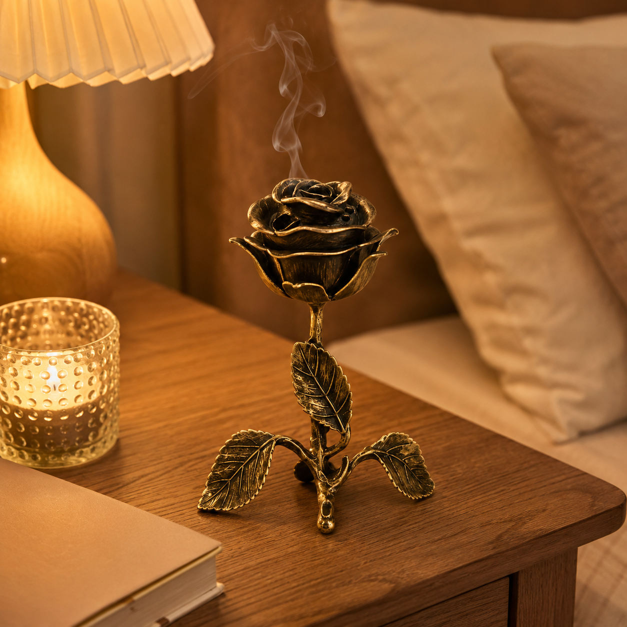 Antique Rose-Scented Incense Burner