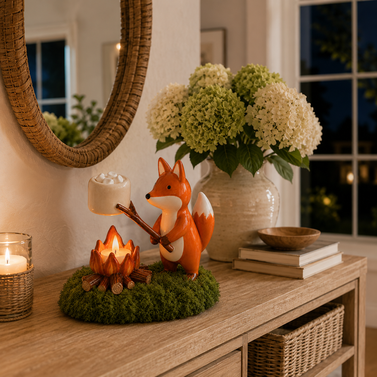 Fox campfire ornament