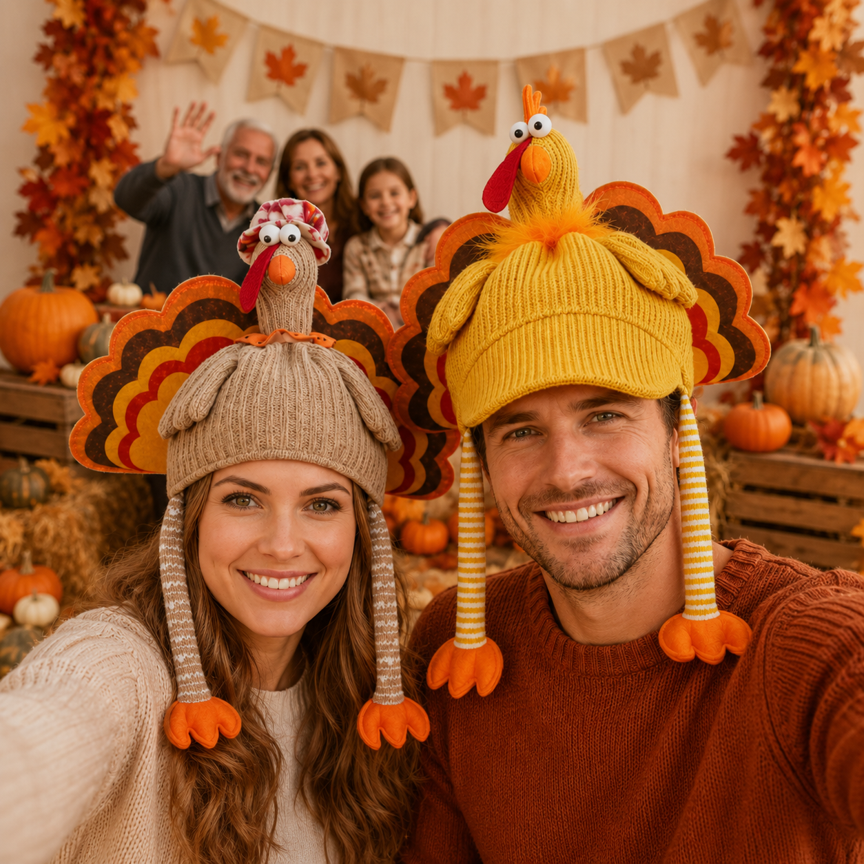 Fun Harvest Festival Knitted Hat