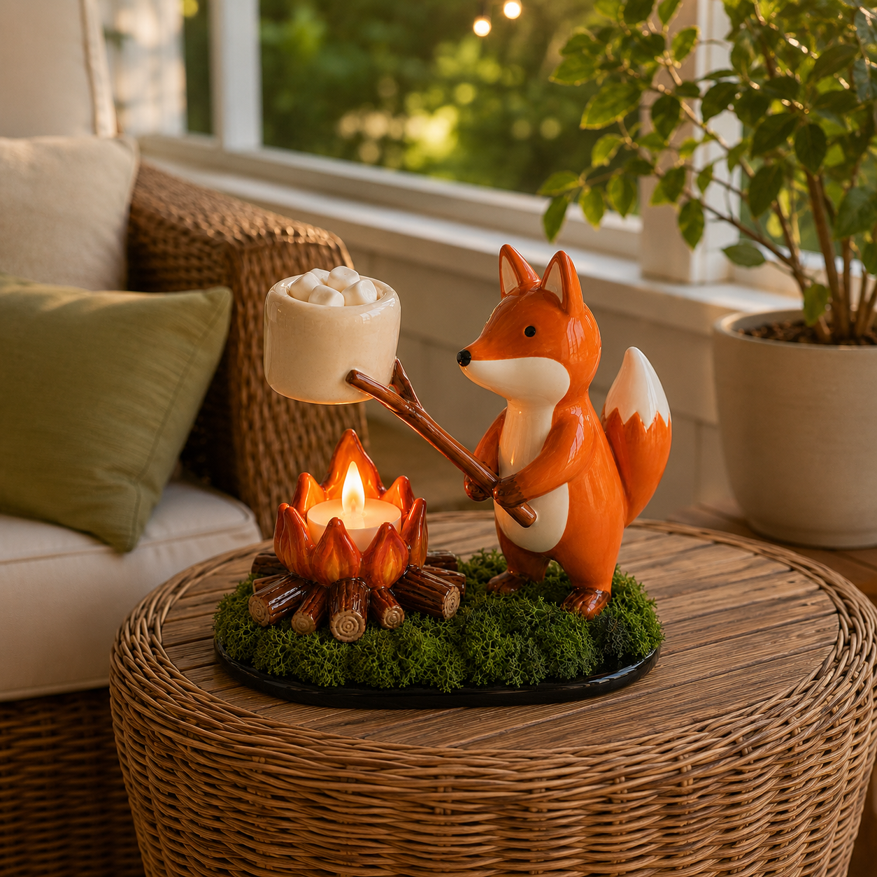 Fox campfire ornament
