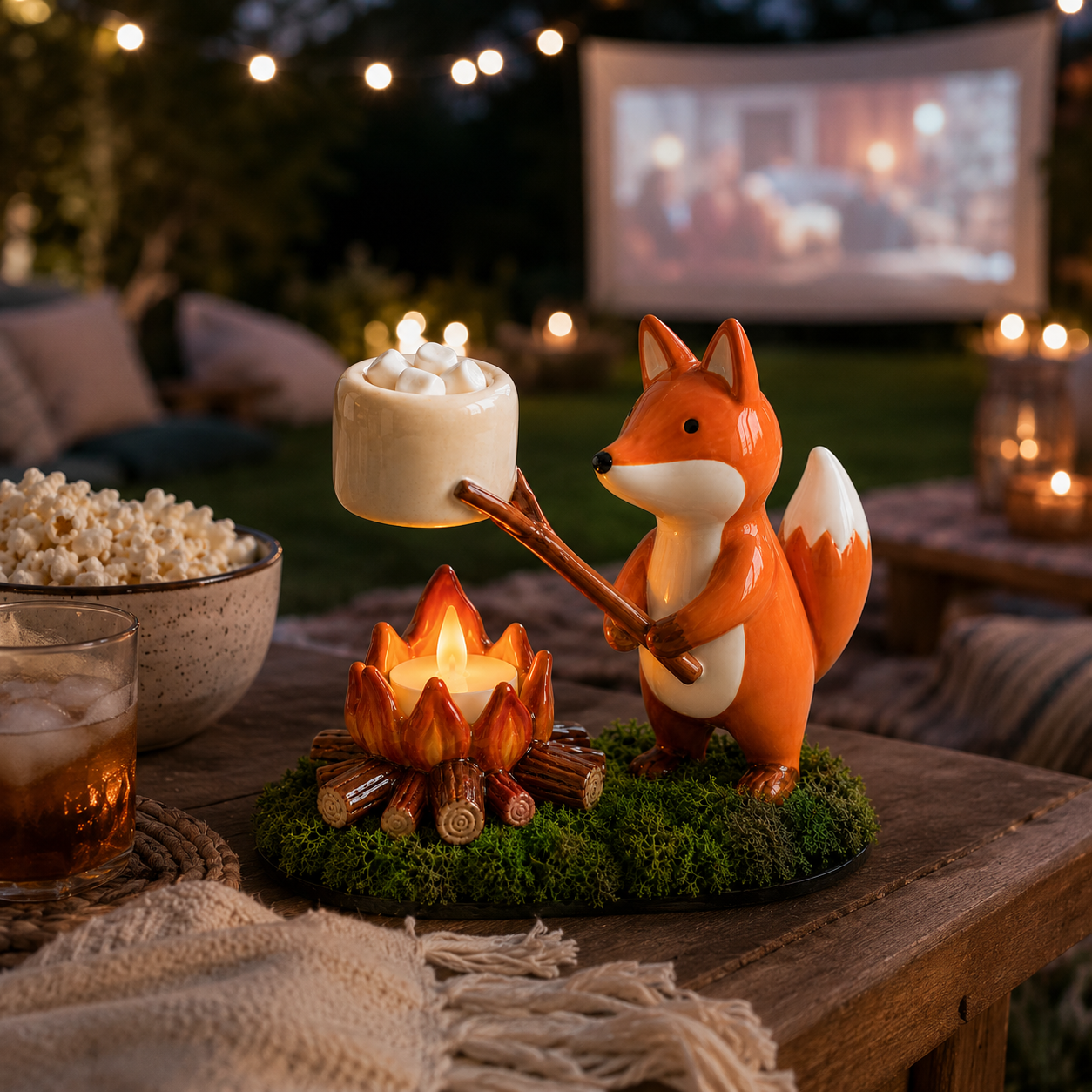 Fox campfire ornament