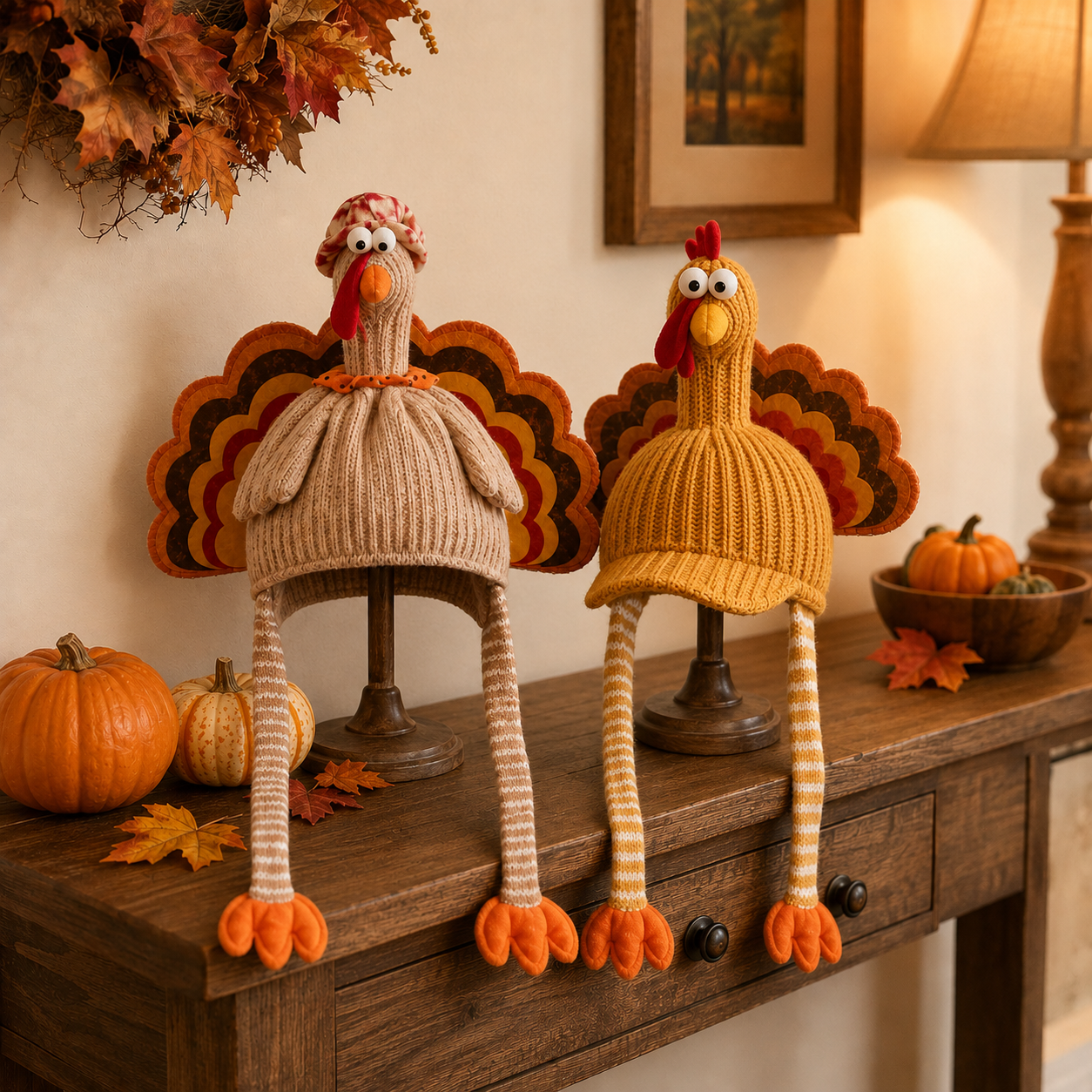 Fun Harvest Festival Knitted Hat