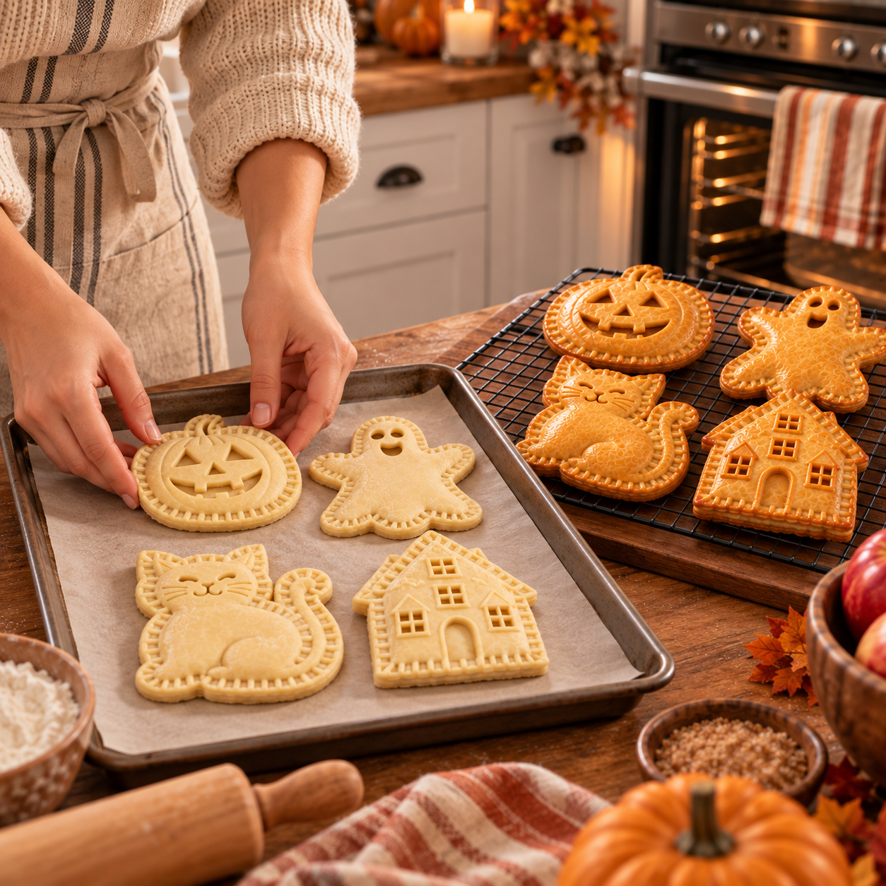 4-Piece Halloween Hand Pie Mold Set