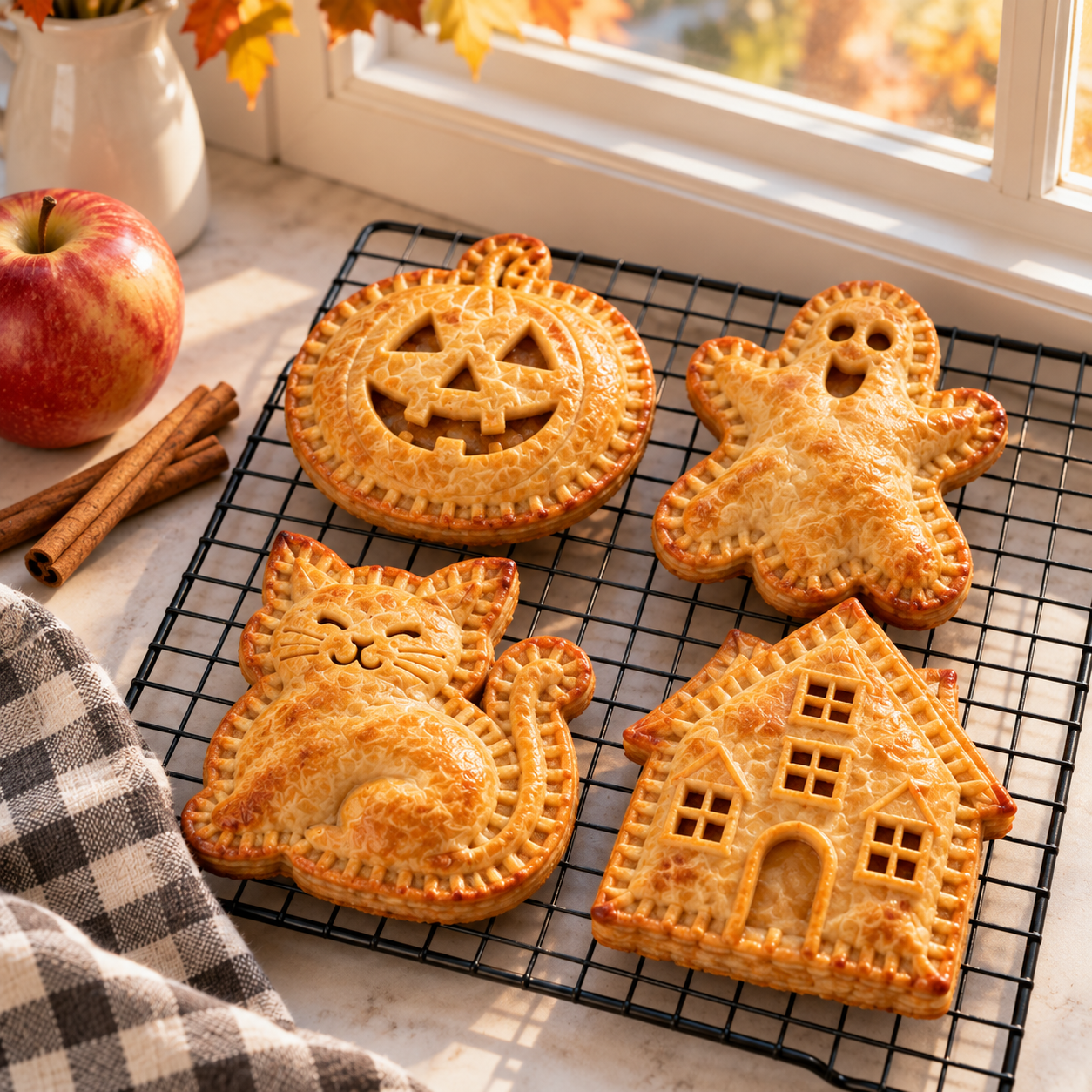4-Piece Halloween Hand Pie Mold Set