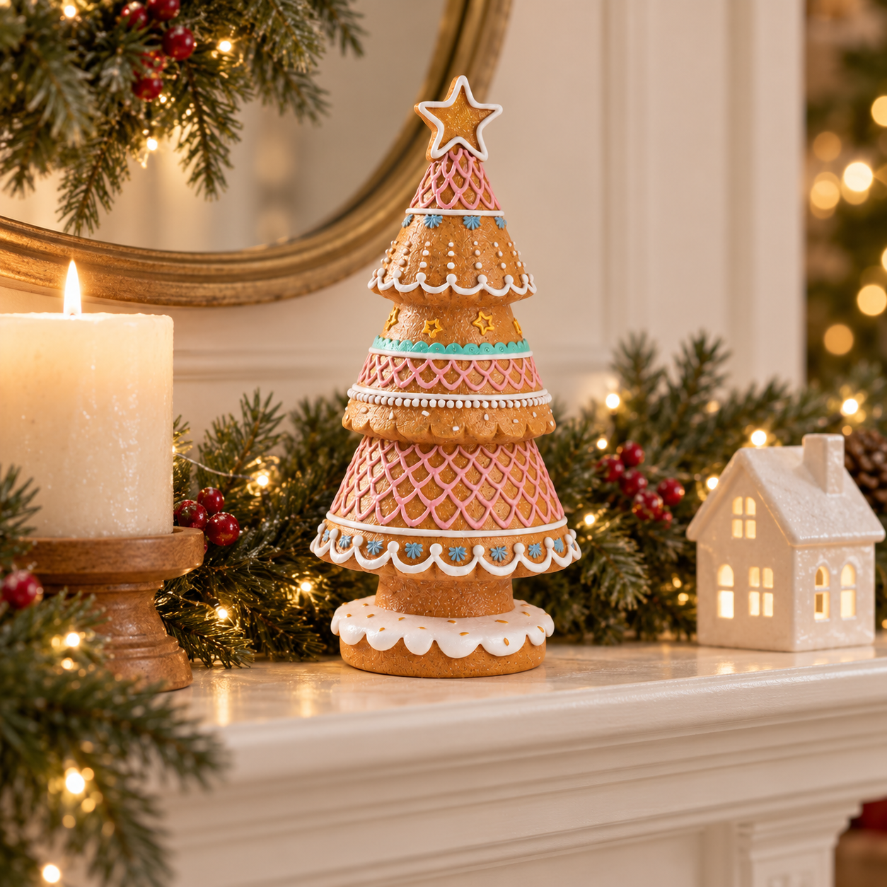 Gingerbread Christmas Tree Figurine