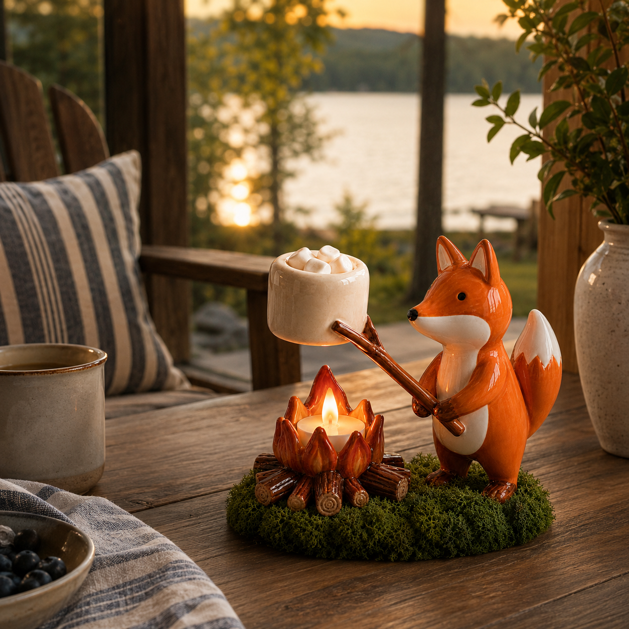 Fox campfire ornament