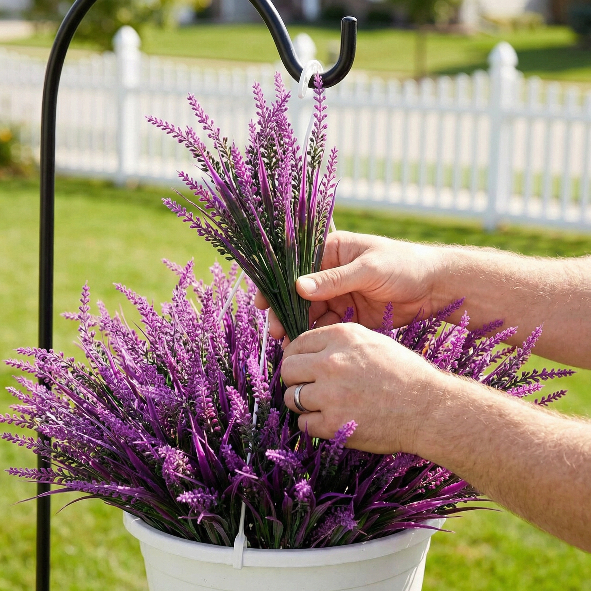 UV-Resistant Faux Monkey Grass Bundle – 3 Pack Outdoor Greenery