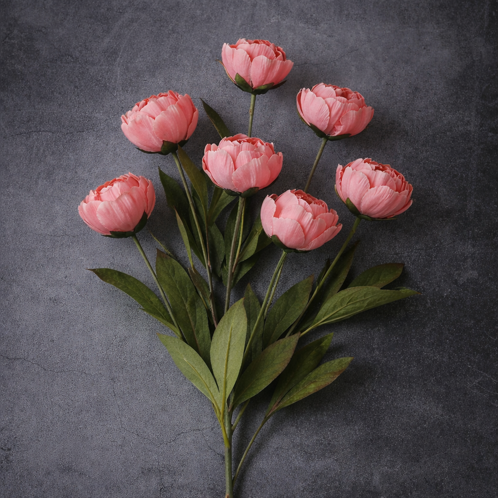 Faux Silk Peony Artificial Flowers