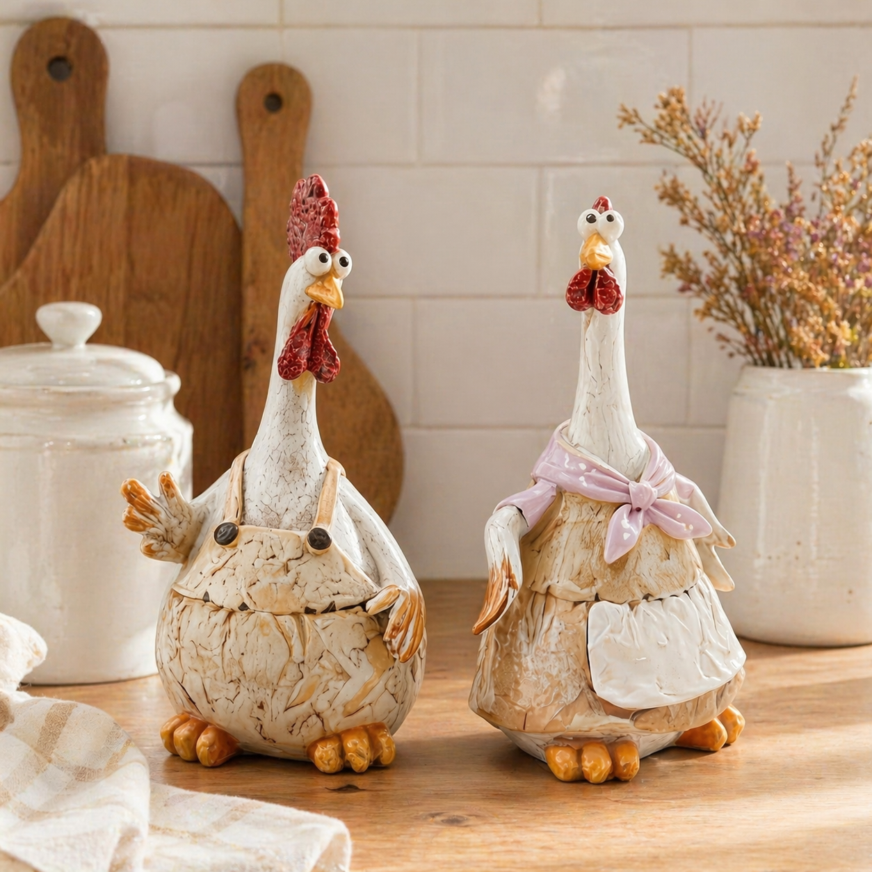 Charming Resin Chicken Figurines