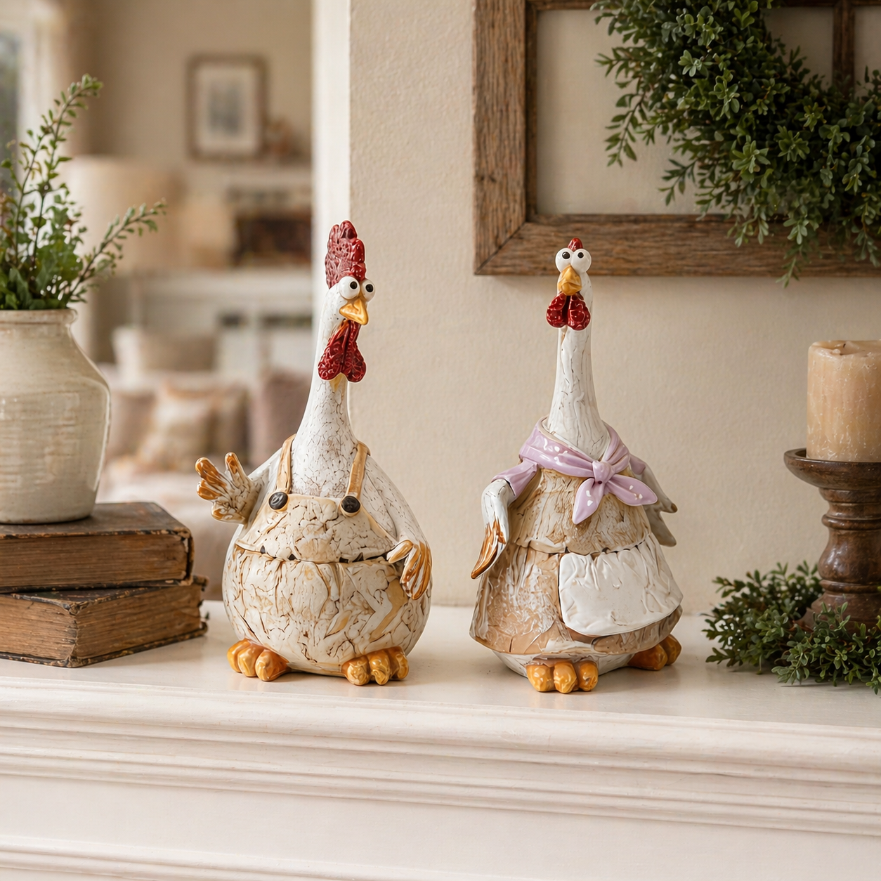 Charming Resin Chicken Figurines