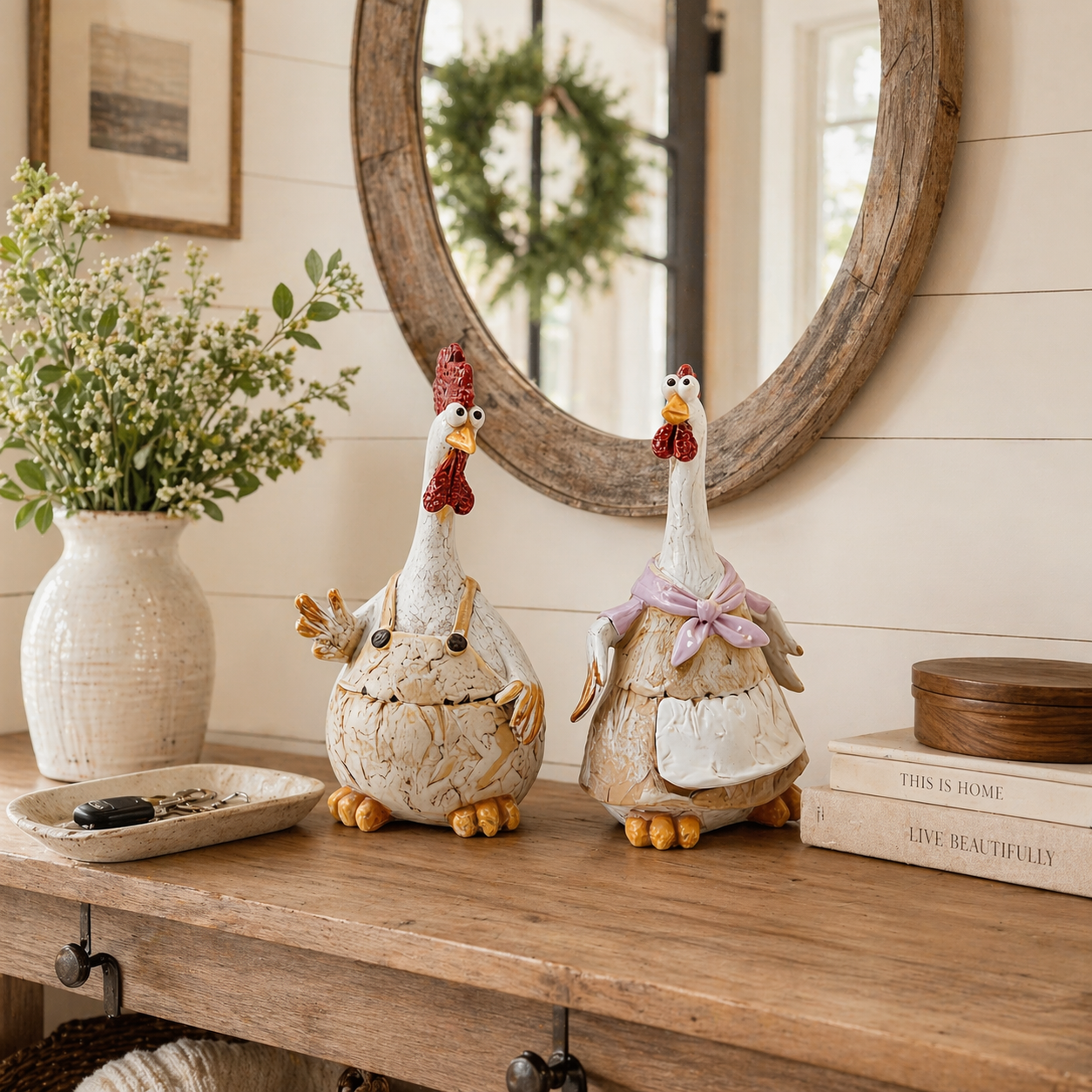 Charming Resin Chicken Figurines