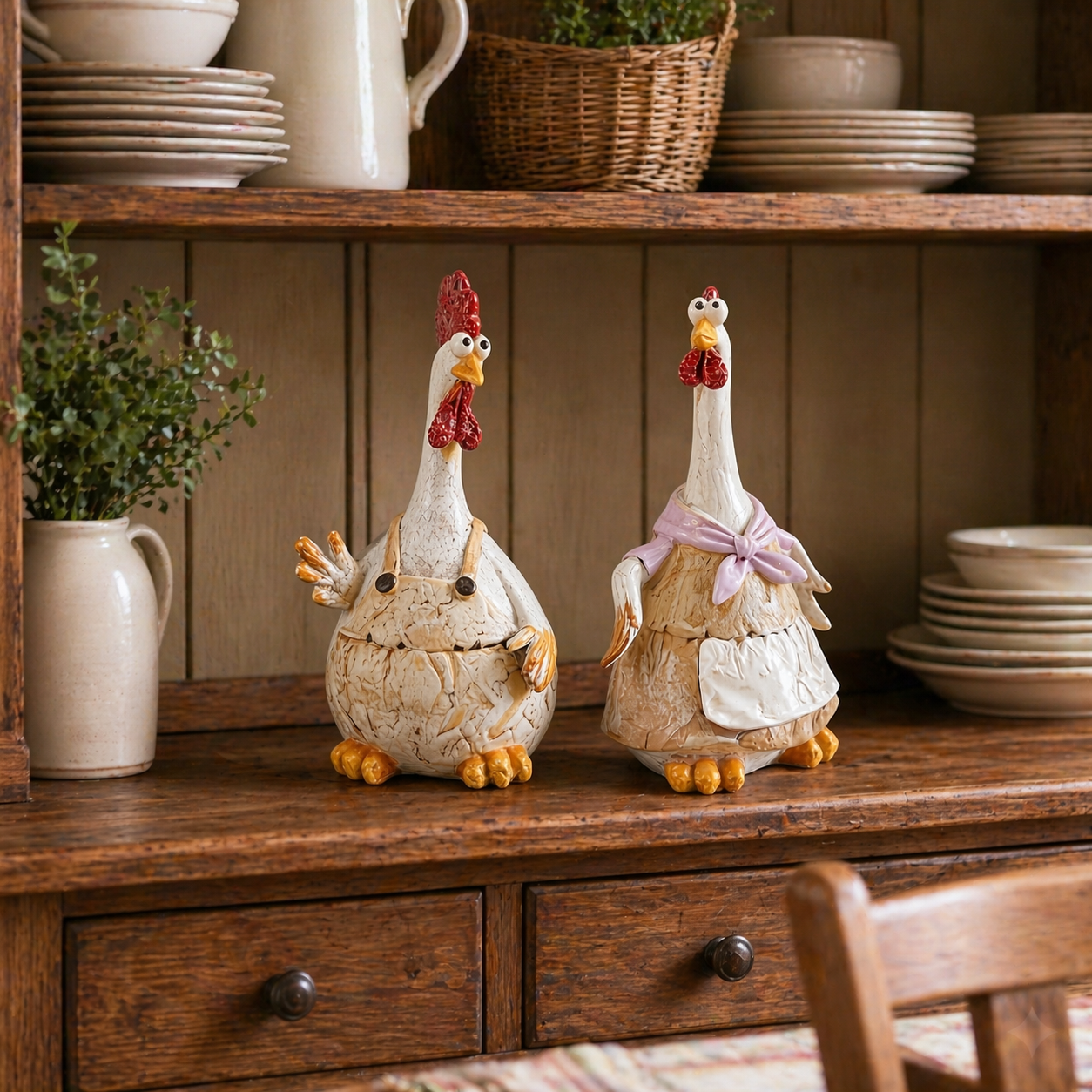 Charming Resin Chicken Figurines