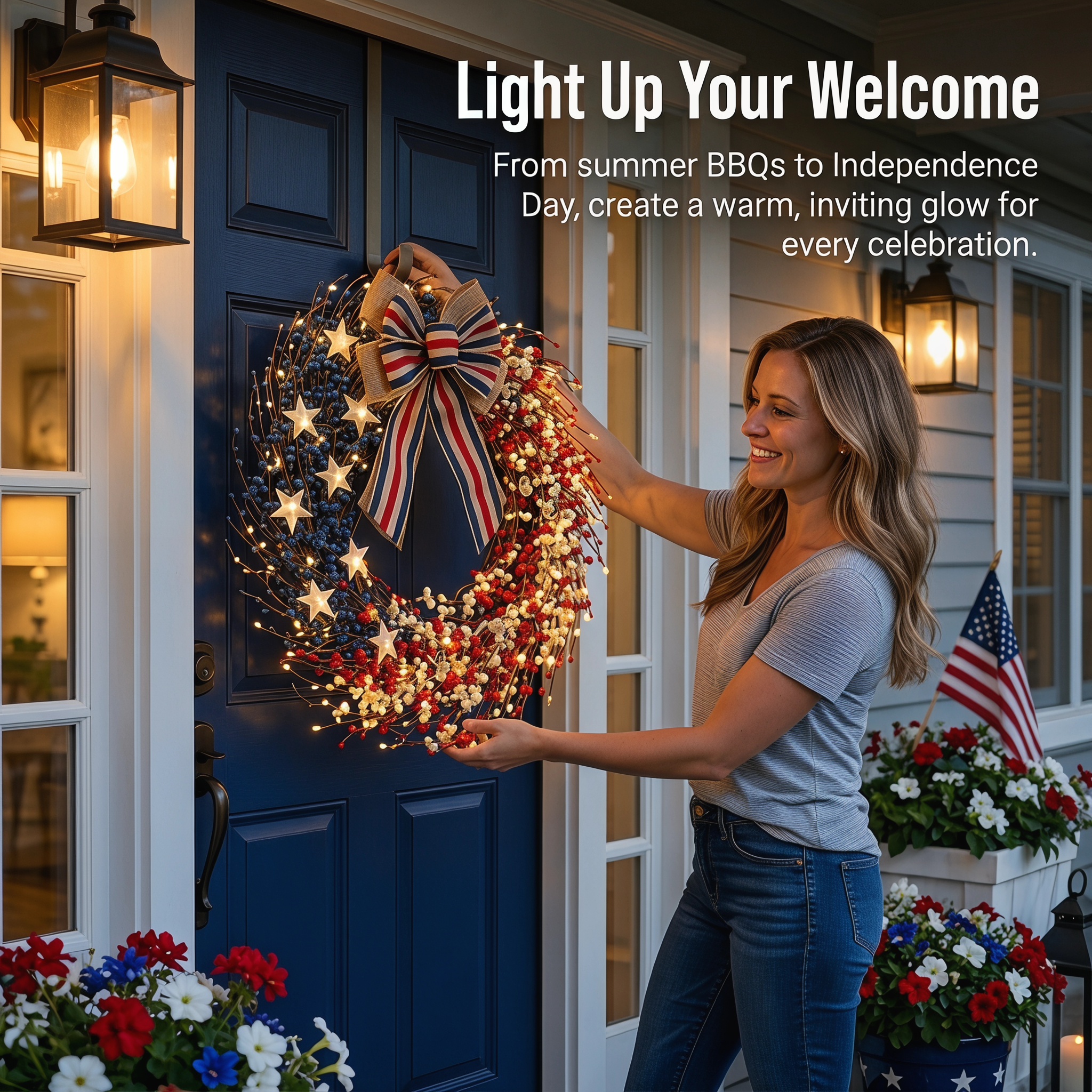 4th of July Wreath 22 inch