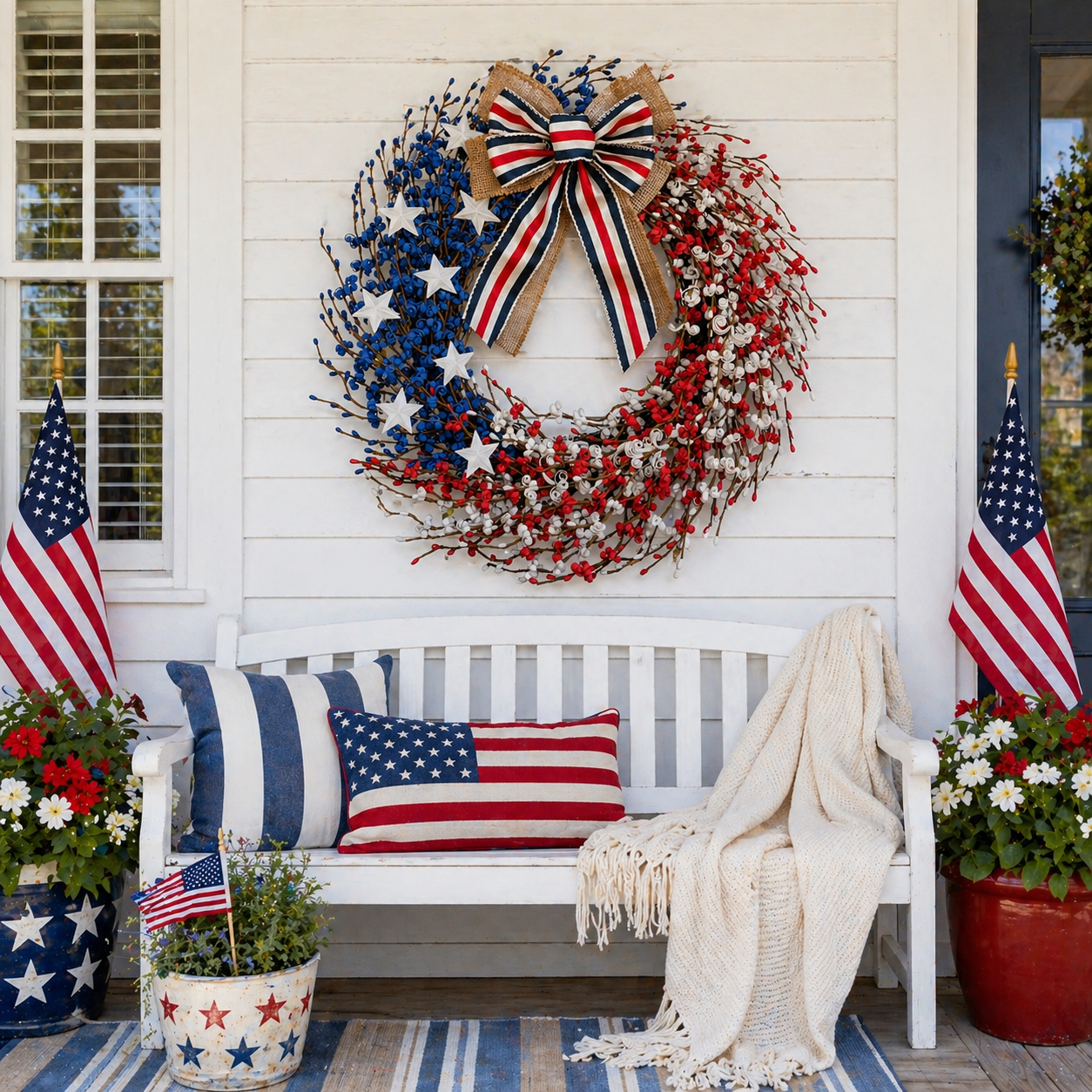 4th of July Wreath 22 inch