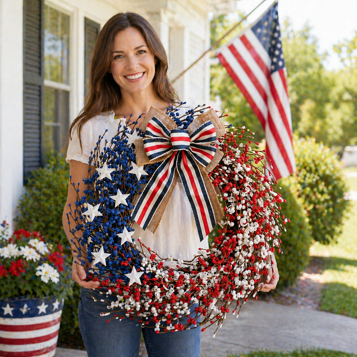 4th of July Wreath 22 inch