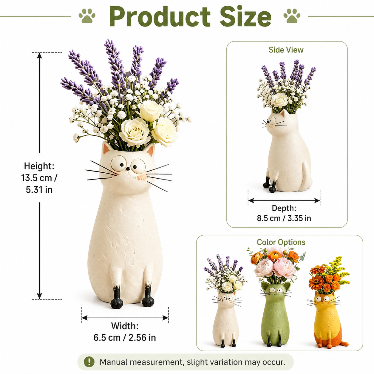 Whimsical Cat Vase Decor