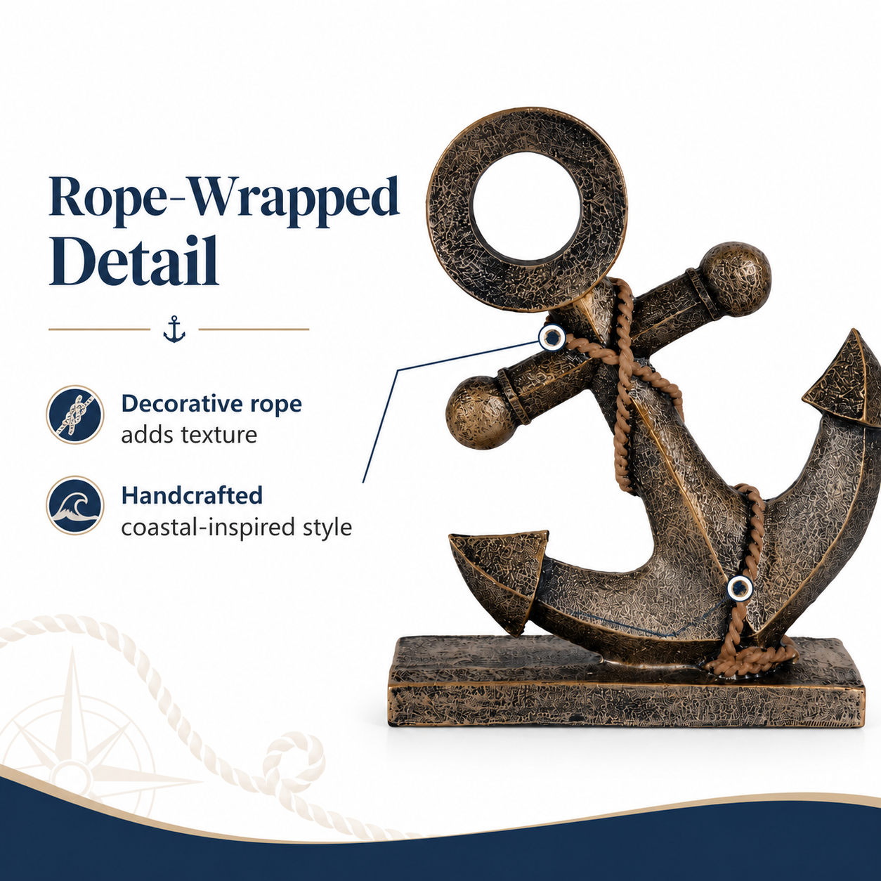Retro Nautical Anchor Ornament