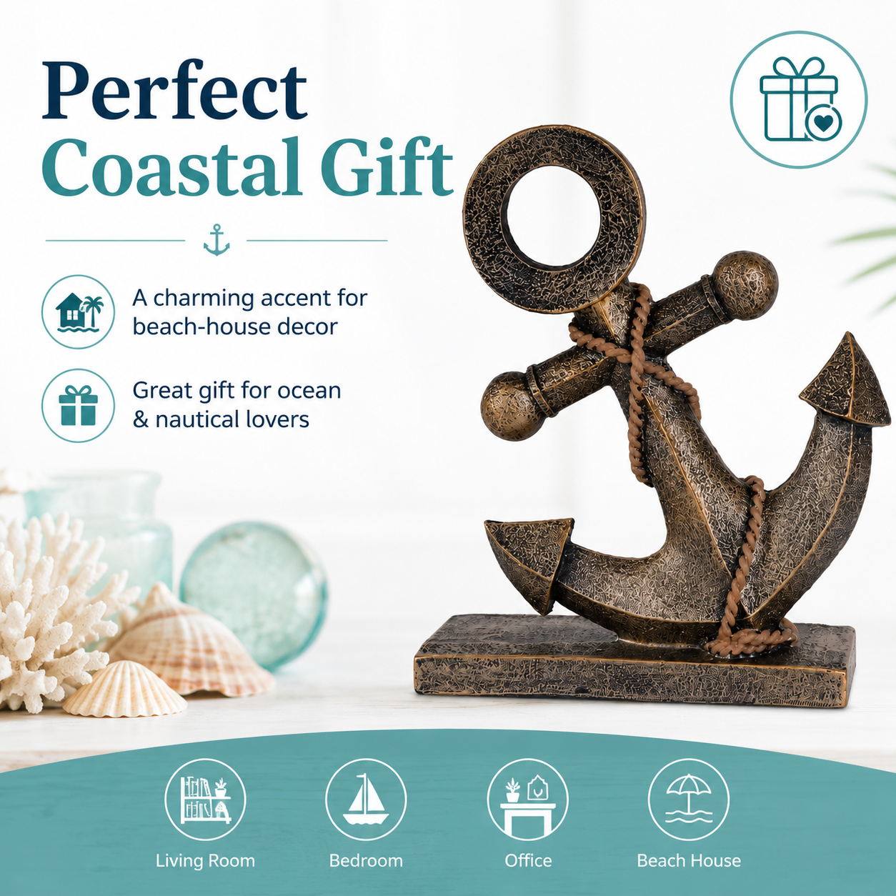 Retro Nautical Anchor Ornament