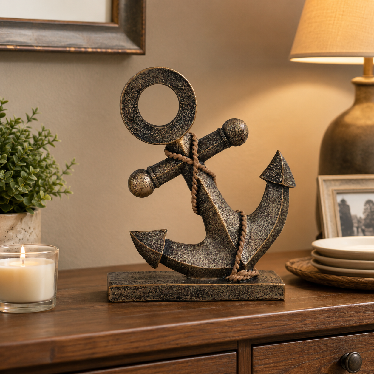 Retro Nautical Anchor Ornament
