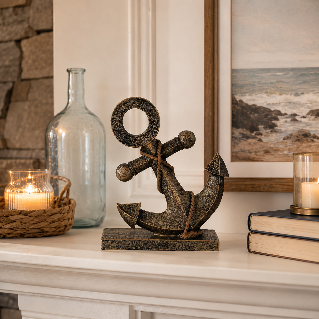 Retro Nautical Anchor Ornament