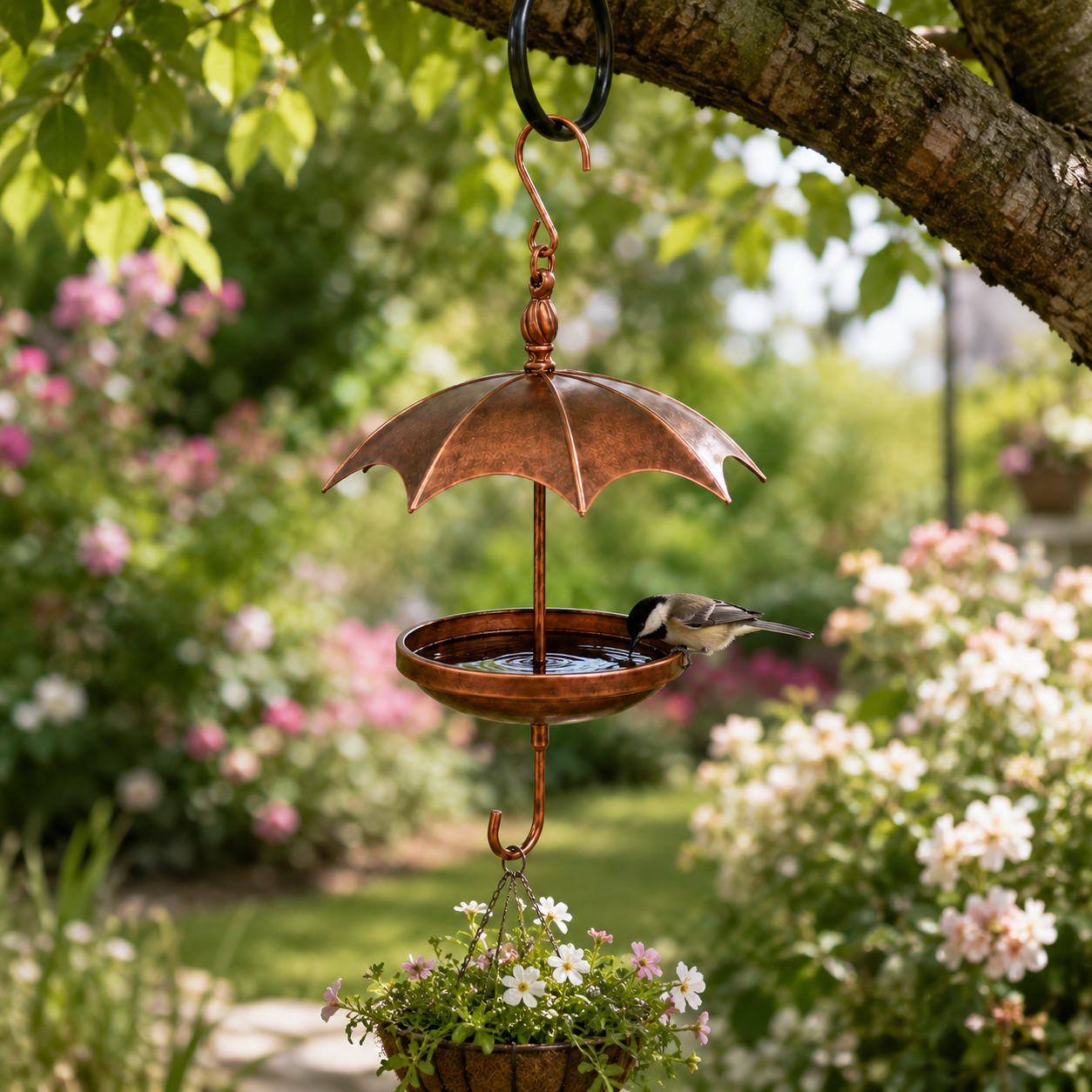 Umbrella-Shaped Hanging Bird Feeder
