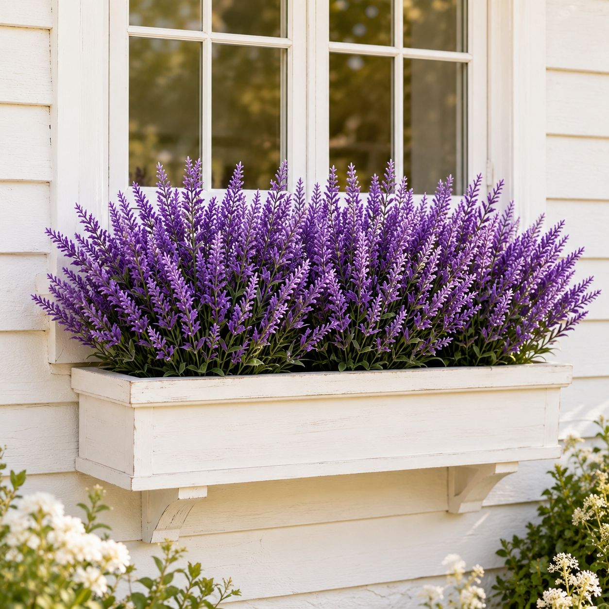 12-Piece Artificial Lavender Flowers for Outdoors
