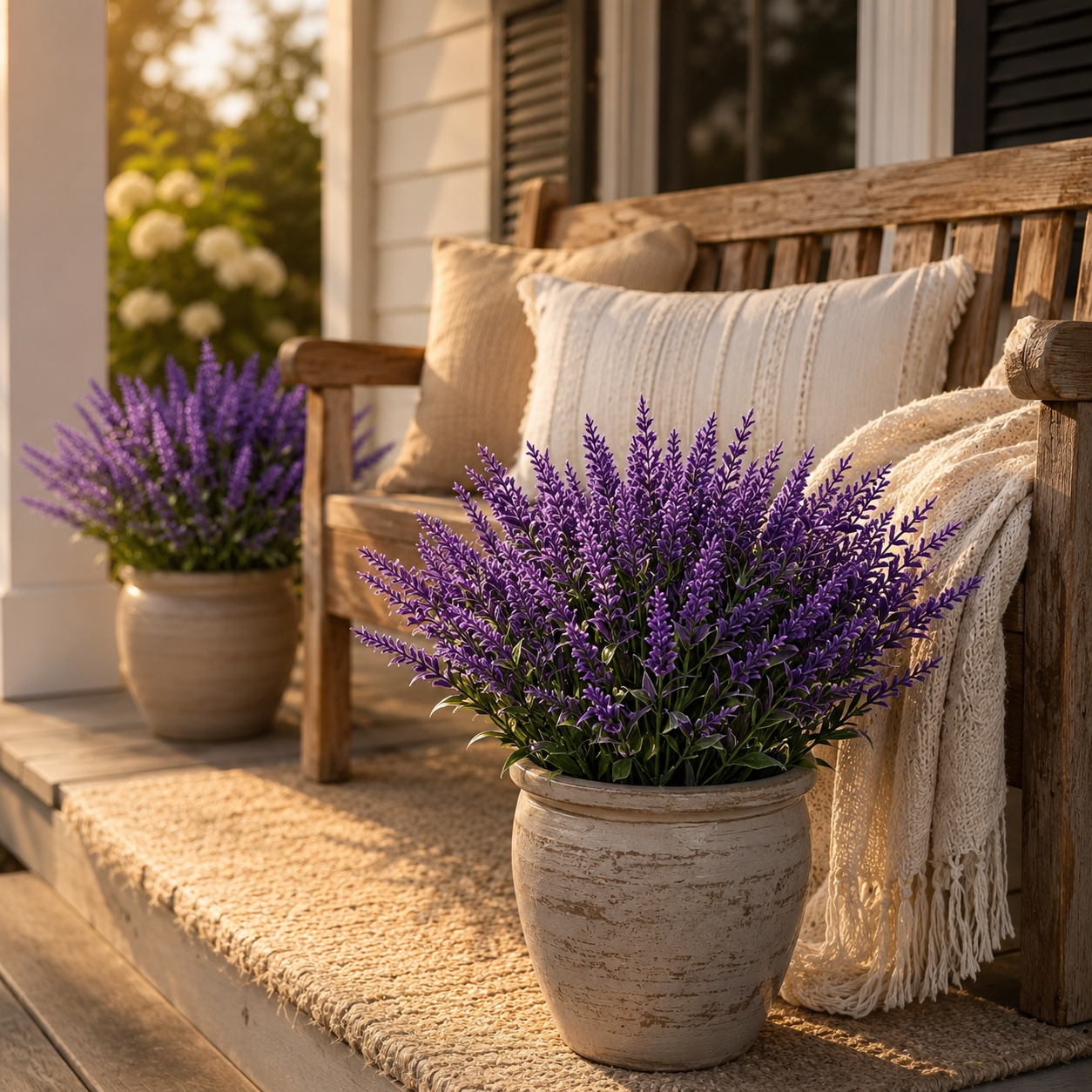12-Piece Artificial Lavender Flowers for Outdoors