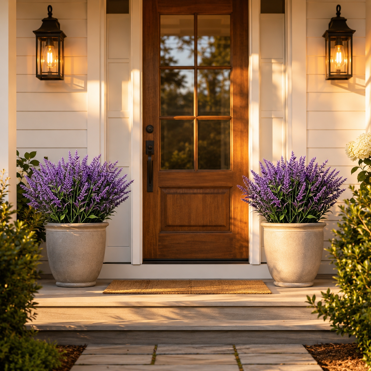 12-Piece Artificial Lavender Flowers for Outdoors