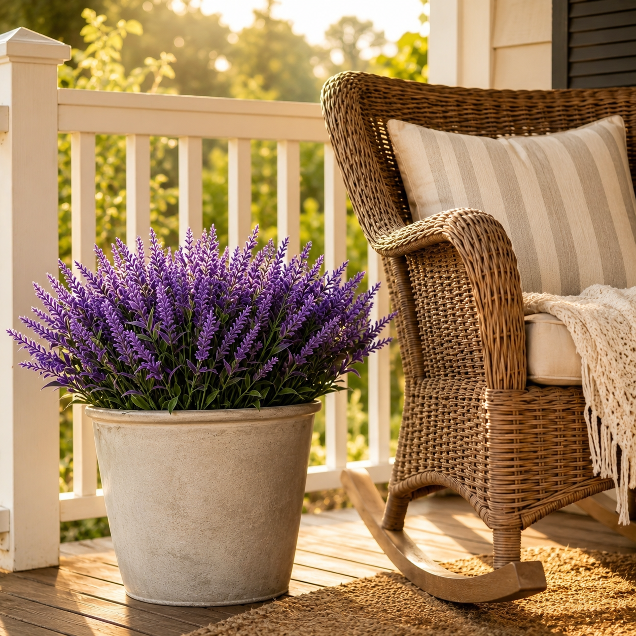 12-Piece Artificial Lavender Flowers for Outdoors