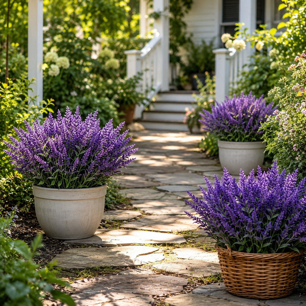 12-Piece Artificial Lavender Flowers for Outdoors