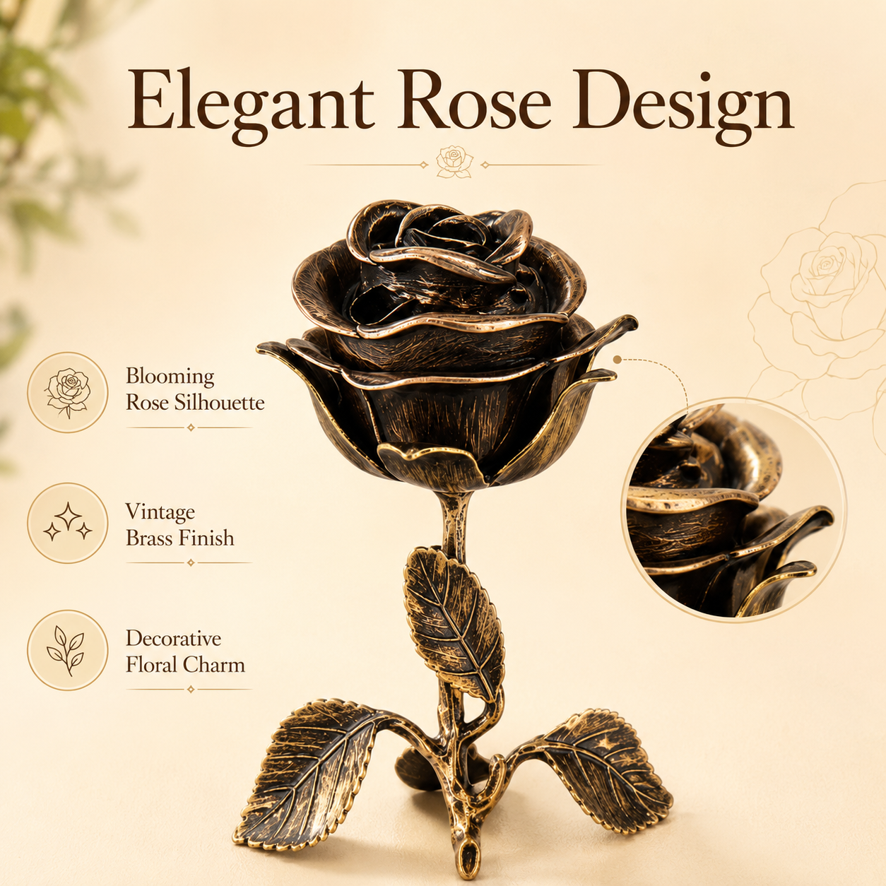 Antique Rose-Scented Incense Burner