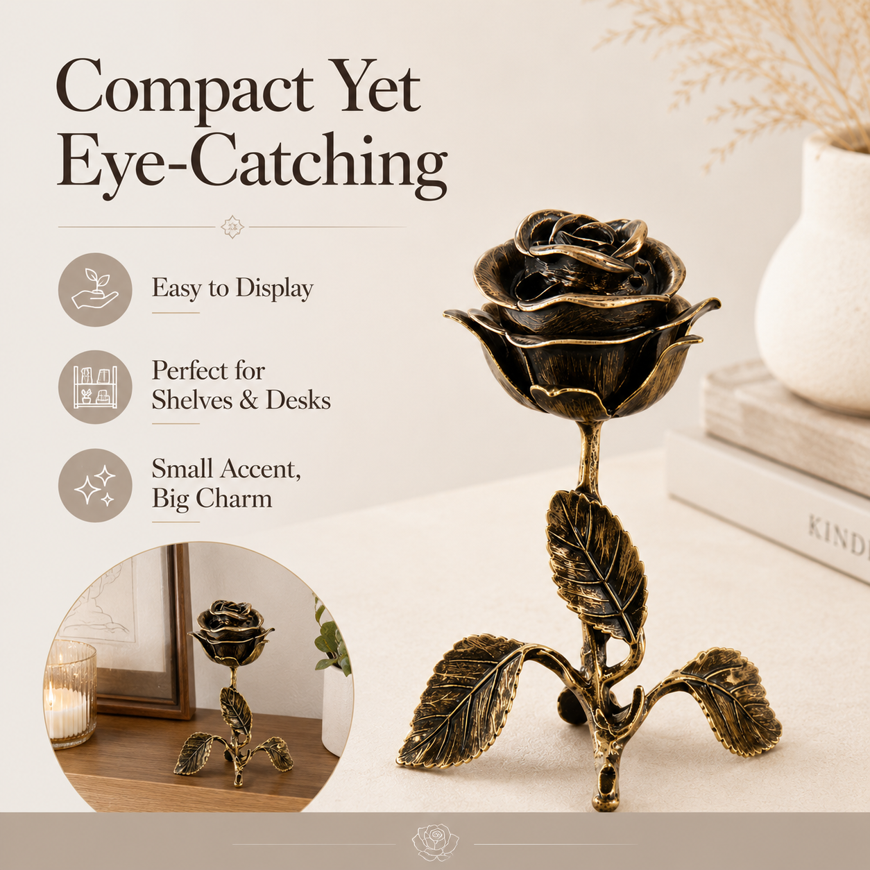 Antique Rose-Scented Incense Burner