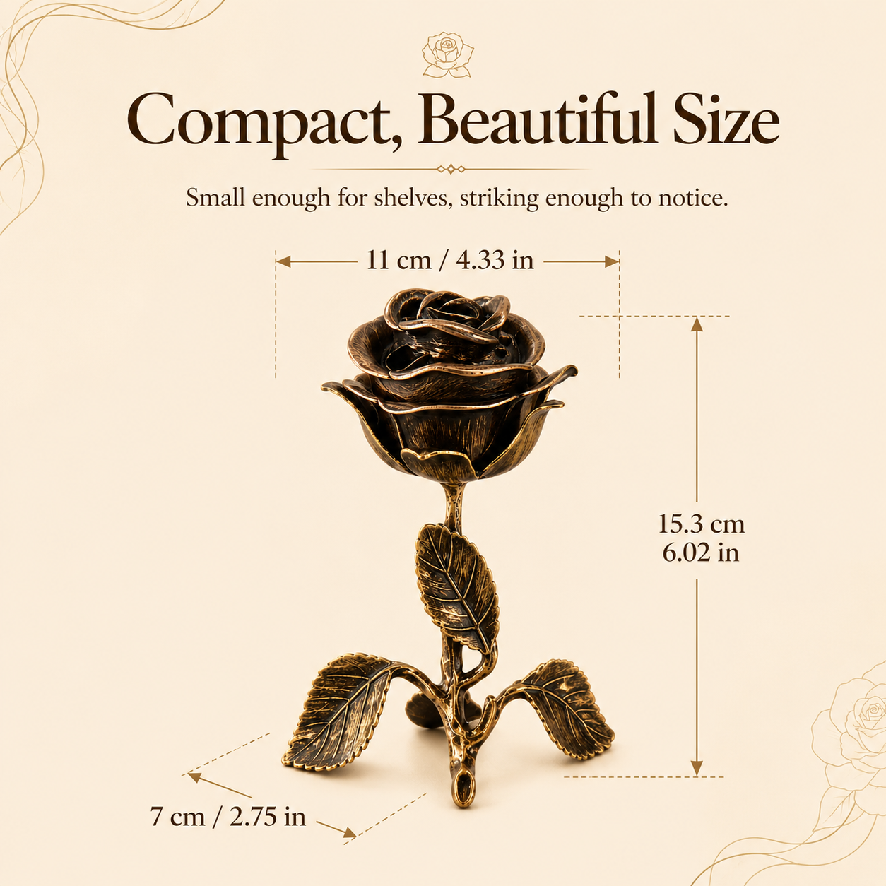 Antique Rose-Scented Incense Burner