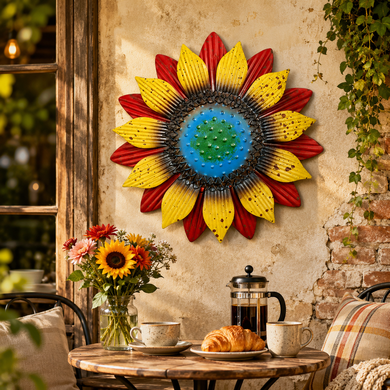 3D Metal Sunflower Wall Decor