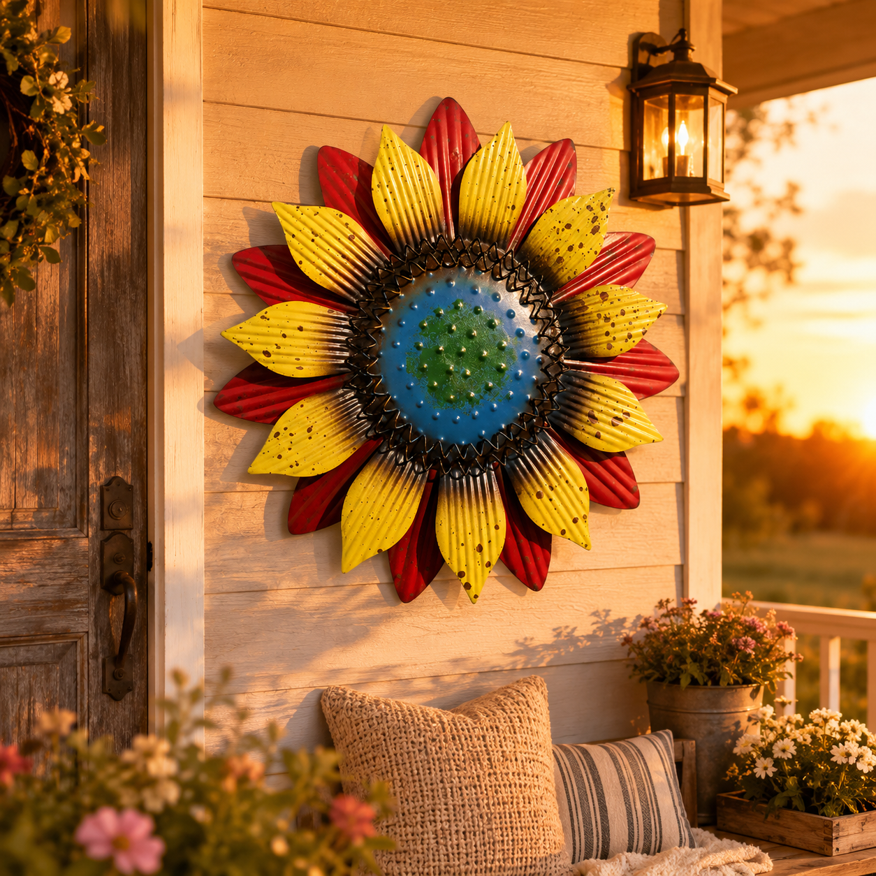 3D Metal Sunflower Wall Decor