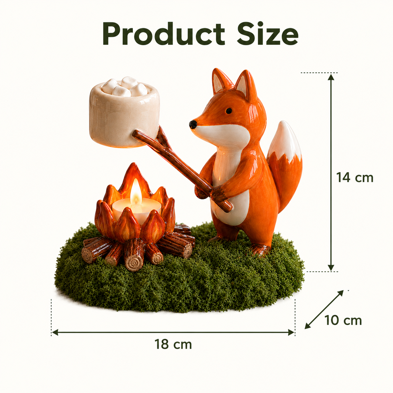 Fox campfire ornament