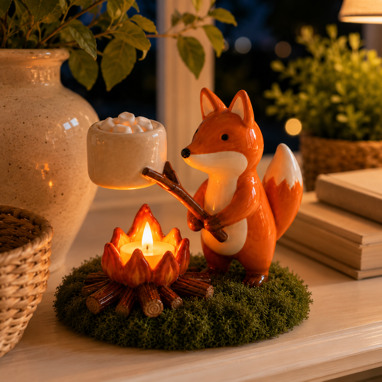Fox campfire ornament
