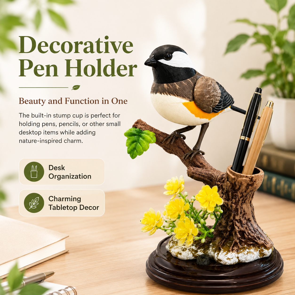 Voice Activated Moving Bird Figurine