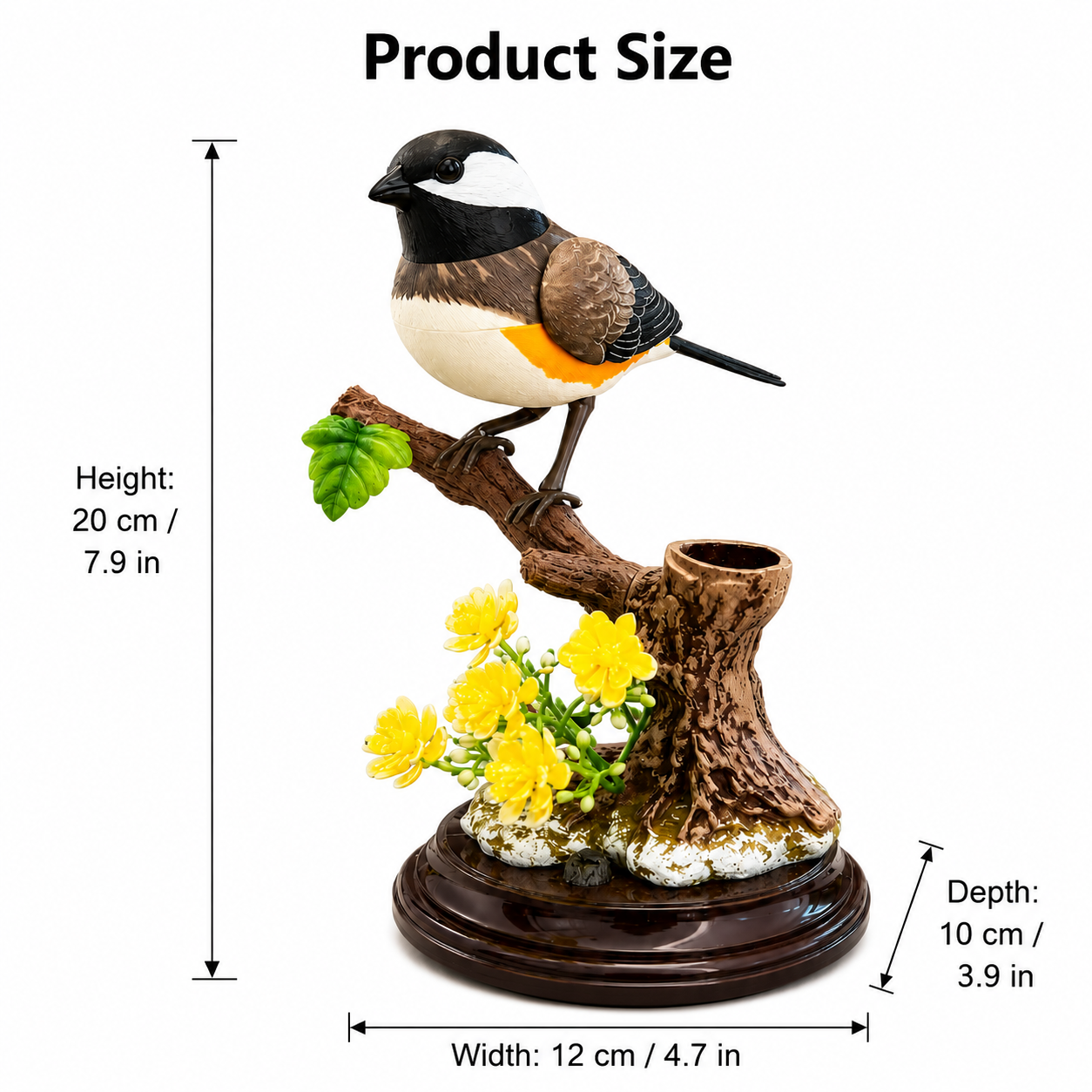 Voice Activated Moving Bird Figurine