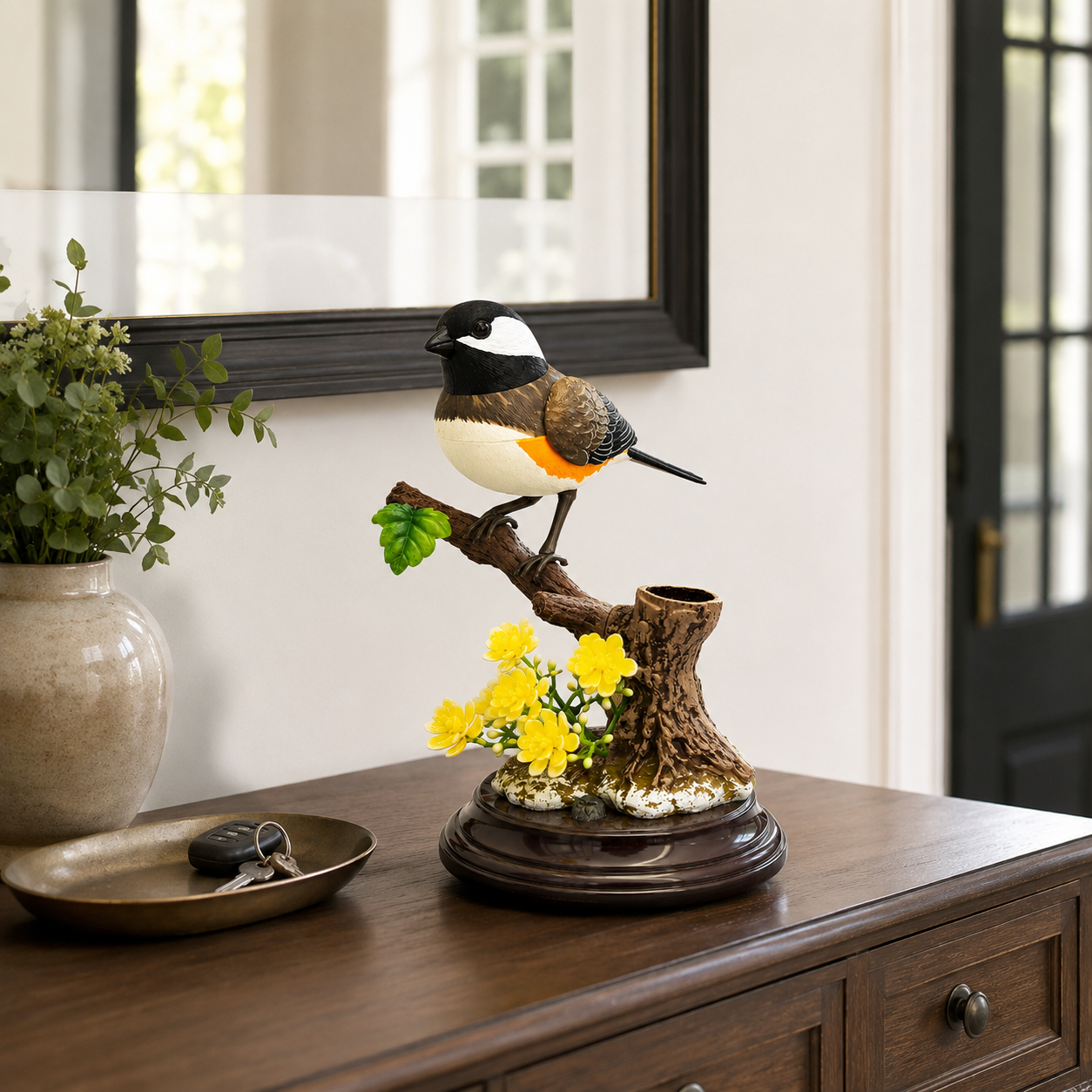Voice Activated Moving Bird Figurine