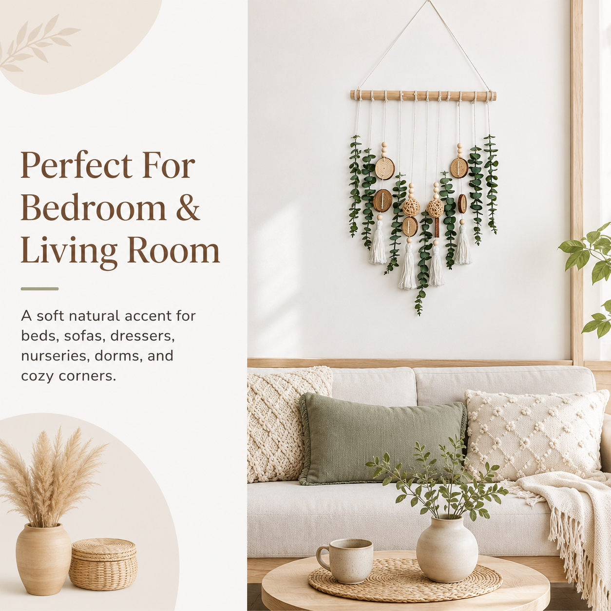 Boho Greenery Wall Hanging Decor